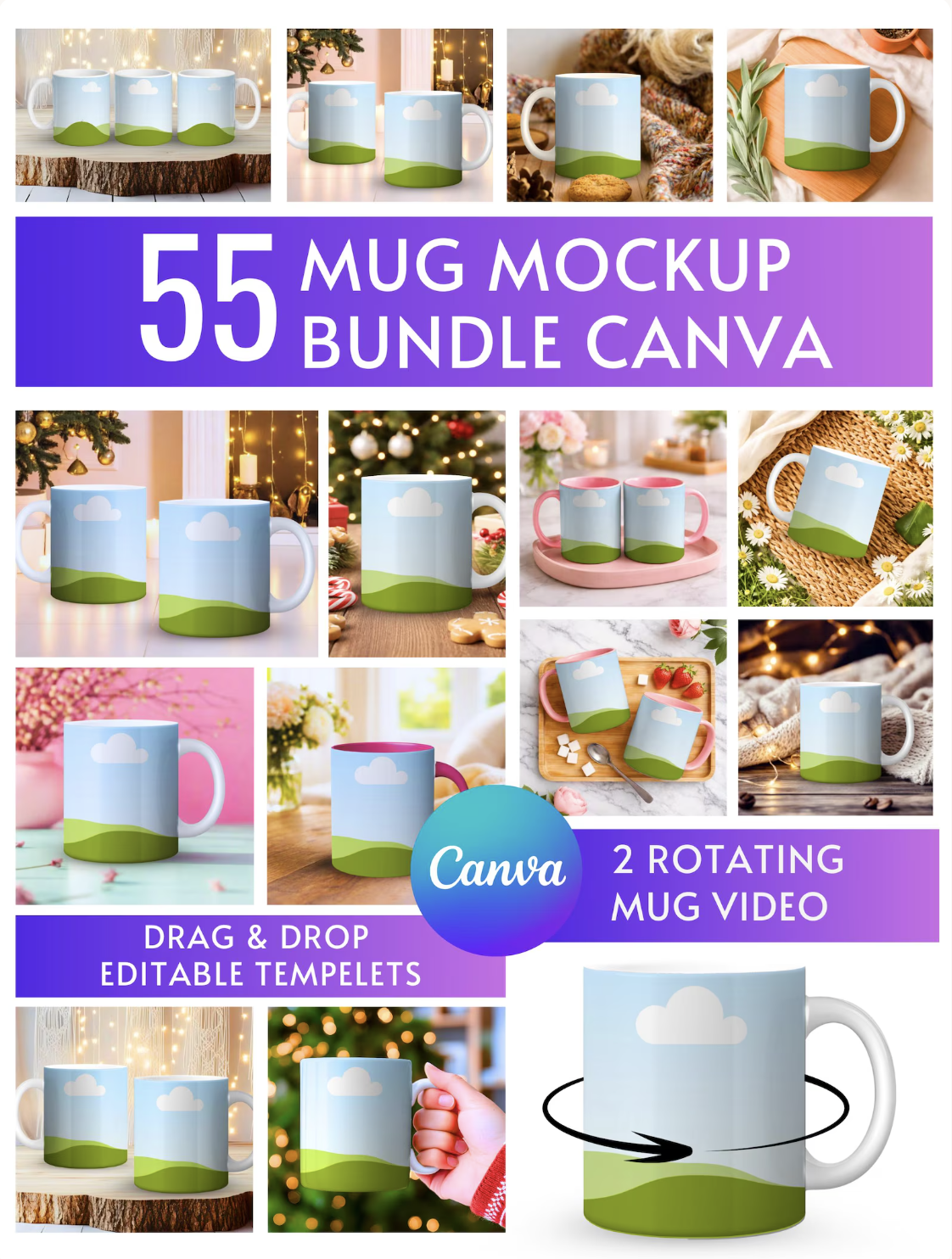 55 Mockups Canva